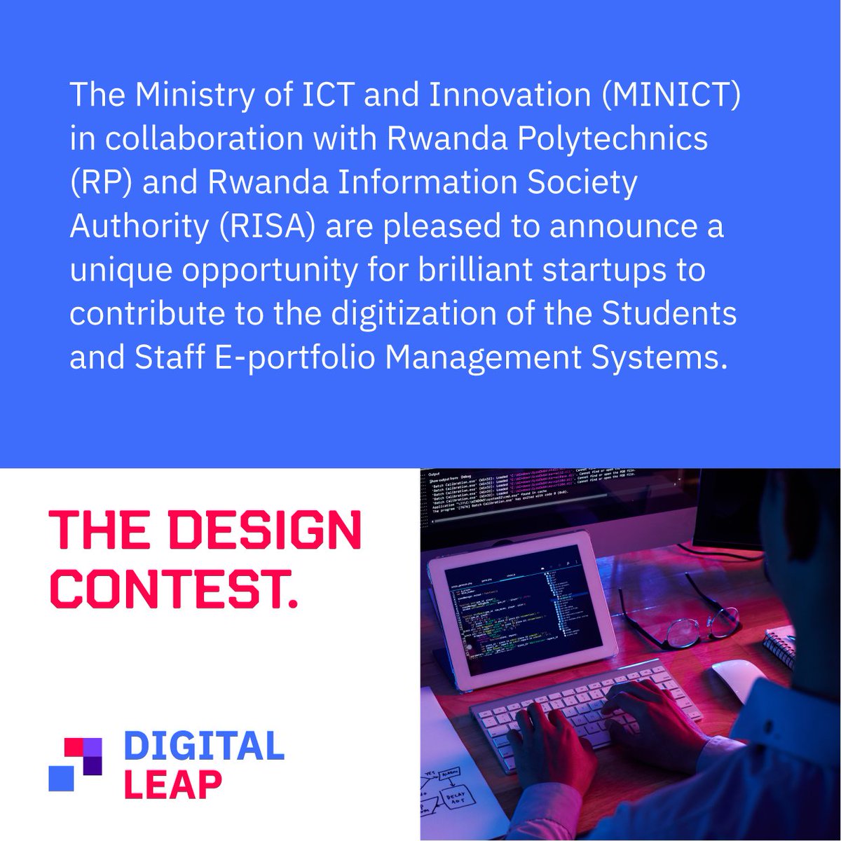 Abantu bazi ko bize IT, cyangwa bayiga iyi competition ni iyanyu. Kwiyandikisha bizarangira ku itariki 26.04.2024

Ntimucikwe
#InnovateRwanda
#DigitalLeapRwanda