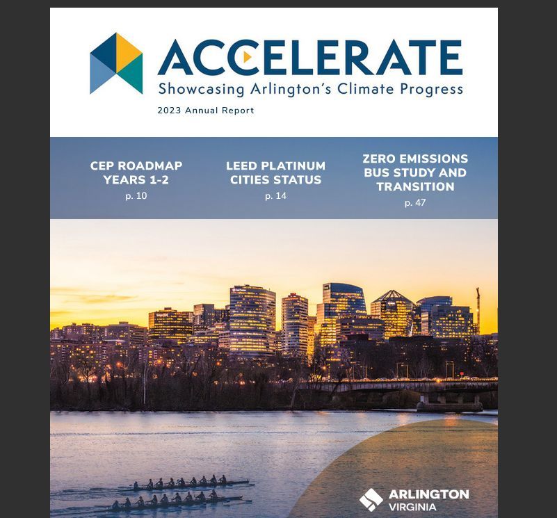 Earth Day is Monday. Impress friends by citing Arlington's progress toward carbon neutrality. Read the latest 'Accelerate' yearbook from the Arlington Initiative to Rethink Energy. indd.adobe.com/view/52c1e7a4-…