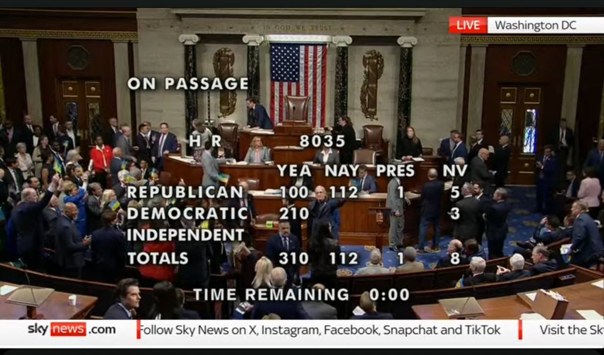 That’s actually amazing #aidforukraine passed @US_HouseOfReps we thank everyone who made this extremely important vote possible @SpeakerJohnson and all the colleagues 🙏🏻🇺🇦🇺🇸every person who lobbied all these time for freedom which Ukrainian Armed Forces defend on the ground 🦾