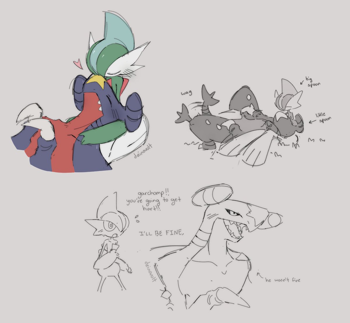 couldn't contain myself and explained their dynamic

#gallade #garchomp #pokemonfanart #ポケモンイラスト #gallchomp um..