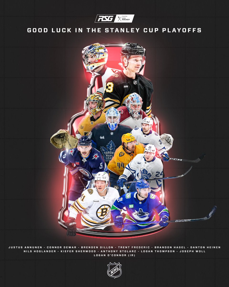 rsghockey's tweet image. Good luck to our guys in the Stanley Cup Playoffs! 

#RSGHockey #NRXHockey #StanleyCupPlayoffs