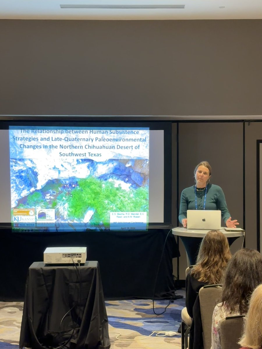 Check us out at #SAA2024 in NOLA! Erika Blecha presented on resource use at the San Esteban rock shelter in West Texas