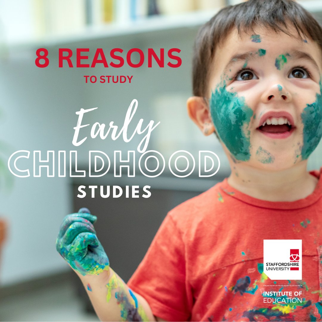 New Blog Post! In this post we’re highlighting some of the key reasons why studying early childhood education is a fantastic choice. Take a Look: bit.ly/3Q8S9QE #IOEStaffs #earlychildhoodstudies #EarlyYears @EYTagteam #Education @StaffsUni