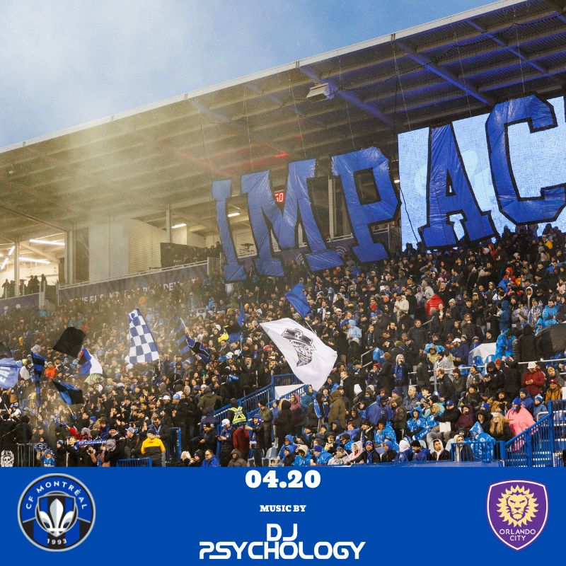 djpsychology's tweet photo. Bringing all sorts of vibes tonight to #StadeSaputo as the @cfmontreal host the @orlandocitysc
Nothing like a Saturday night at home 🔥
#AllezMontreal #CFMTL https://t.co/A3uUTsyDr9