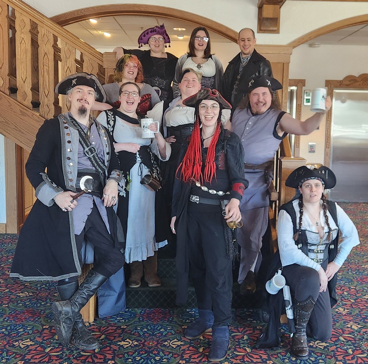 Crew of the Silver Moon at Frankenfeast 
#CaptainTimberGrayWolf #crewofthesilvermoon #pirate #18thcentury #reenactor #historical #priviteer #mermaid