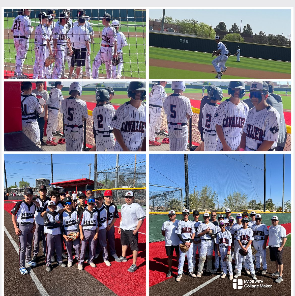 Beautiful Morning for some baseball, great atmosphere at the Kingdom, and 2 big wins over a great Riverside team #CavsNeverSurrender #HanksStrong @JLucero_HMS @HanksMSTech @Coach_Veliz