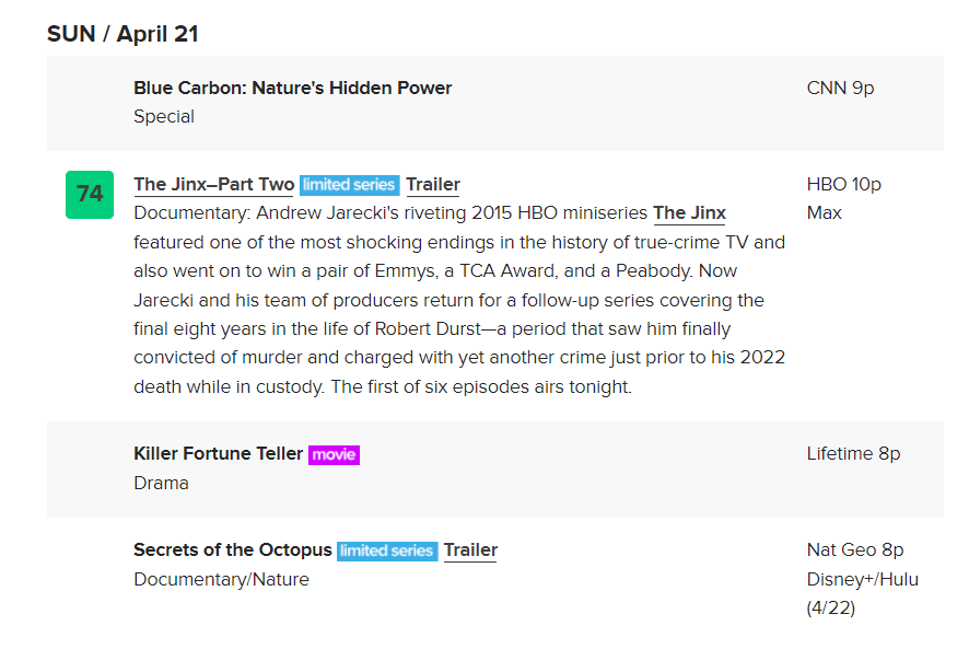 BrightlyAgain's tweet photo. #tvshow #tvviewing #shows PREMIERE DATES FOR NEW AND RETURNING SHOWS AND SPECIALS
From: SAT / April 20 - SUN / April 28
https://t.co/0sNDA9IOSi https://t.co/pHufsPzYHs