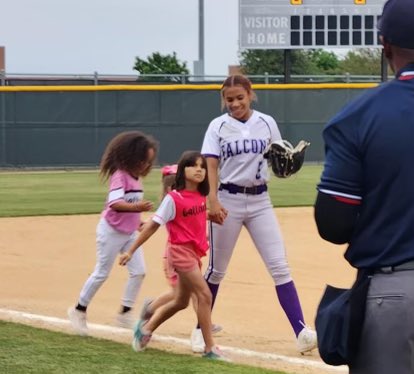 It was so fun having the baby softball players I watched a couple weeks ago come up and watch me play !! <a href="/TimberCreekSB/">Timber Creek Softball</a>