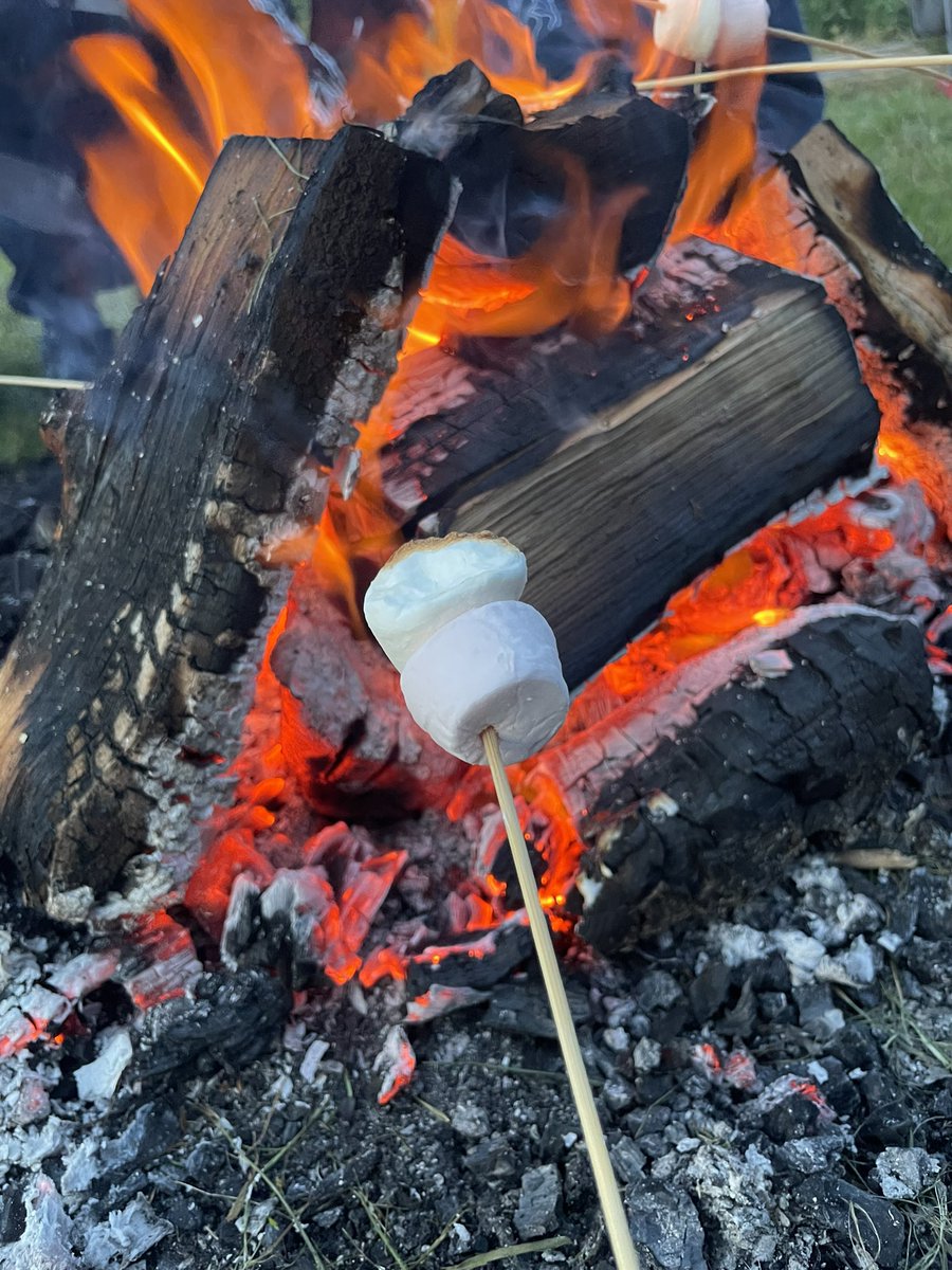 No camp is complete without a campfire and marshmallows #SMores