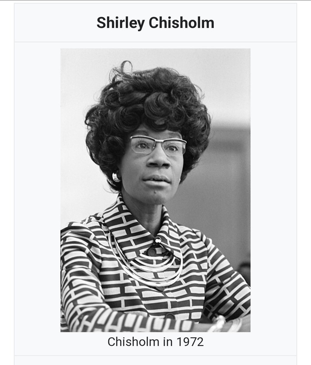 #ShirleyChisholm don't accept that things should be the way they are