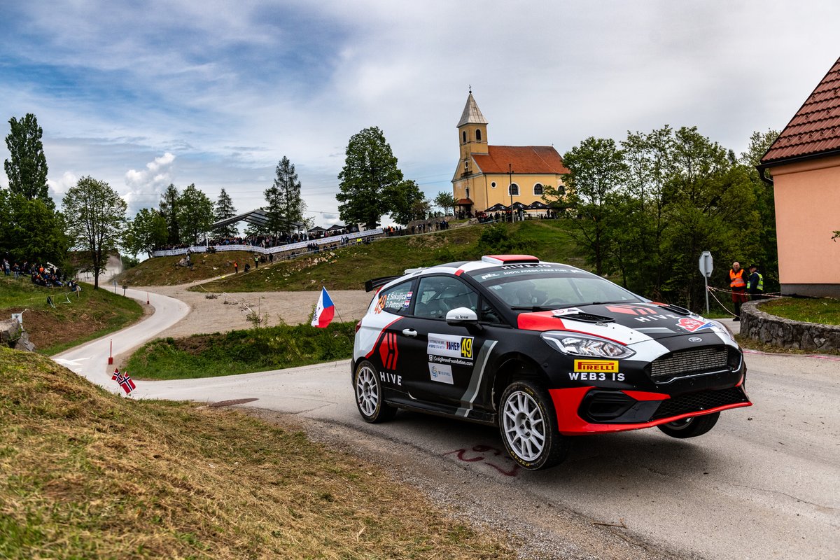 Check out these stunning shots of the Hive Rally Car in action at WRC Croatia! 🚗💨 #HiveRally #WRC2024