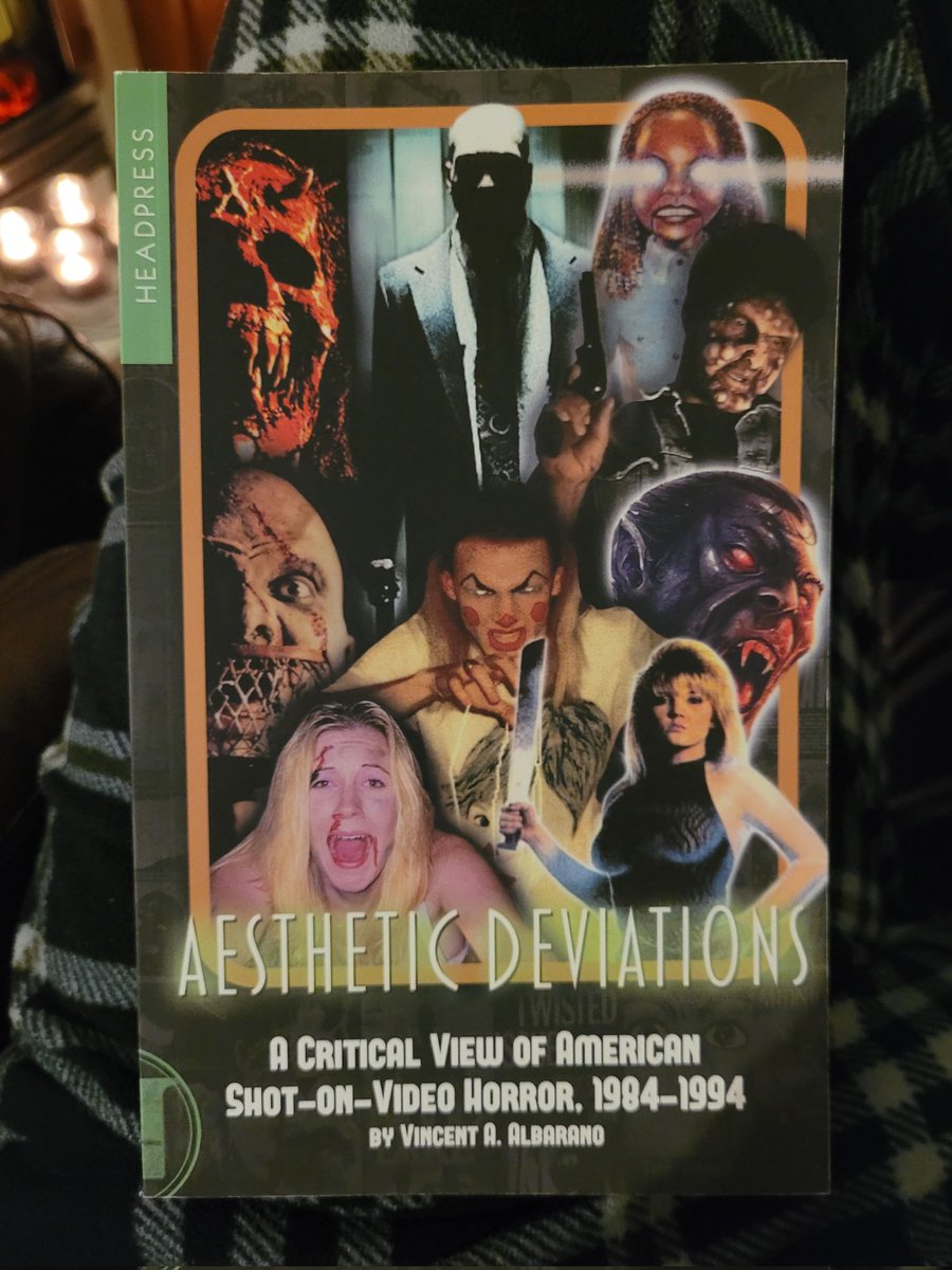 A new book arrived this week published by those good people at @Headpress: Vincent A. Albarano's AESTHETIC DEVIATIONS: A CRITICAL VIEW OF AMERICAN SHOT-ON- VIDEO HORROR 1984-1994. I'm very much looking forward to checking this one out! #horror #books