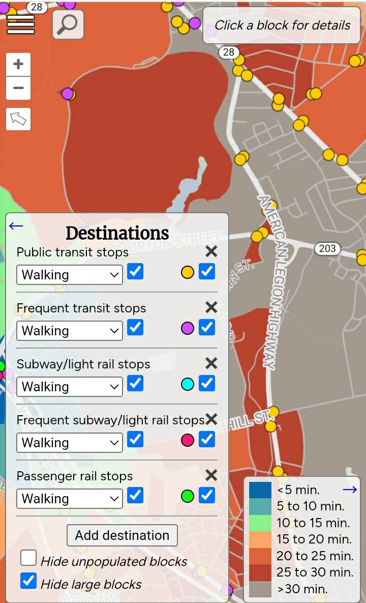 LBeatman's tweet photo. @NatMakesMaps @thebostonlol @WelcomeToDot Thanks Nate! Screenshots below show the American Legion corridor transportation desert in SW Boston. Bring back the Mount Hope commuter rail stop! Increase bus routes and frequency! @transitmatters @MassDOT @BostonBTD @VoteWorrell @EnriquePepen @walkuprozzie @Ruthzee @VoteRussell https://t.co/A4aL1mzeif