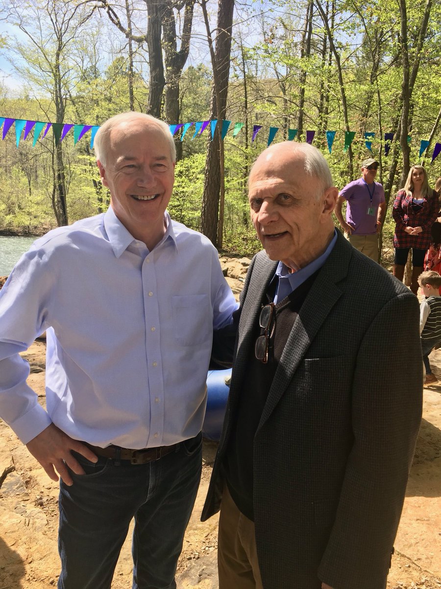 Fond memory of Former Senator David Pryor at the Mulberry River ramp dedication. Whether a Republican, Democrat or Independent, David always had a welcome smile and plenty of conversation.