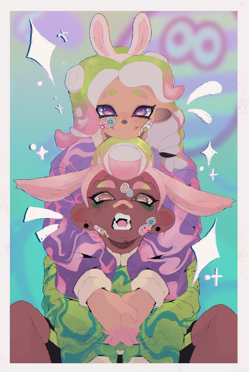 [Oc] Happy Splatfest everyone! We gotta lock in Team Bunny 🫡‼️ #Splatoon3 #SpringFest