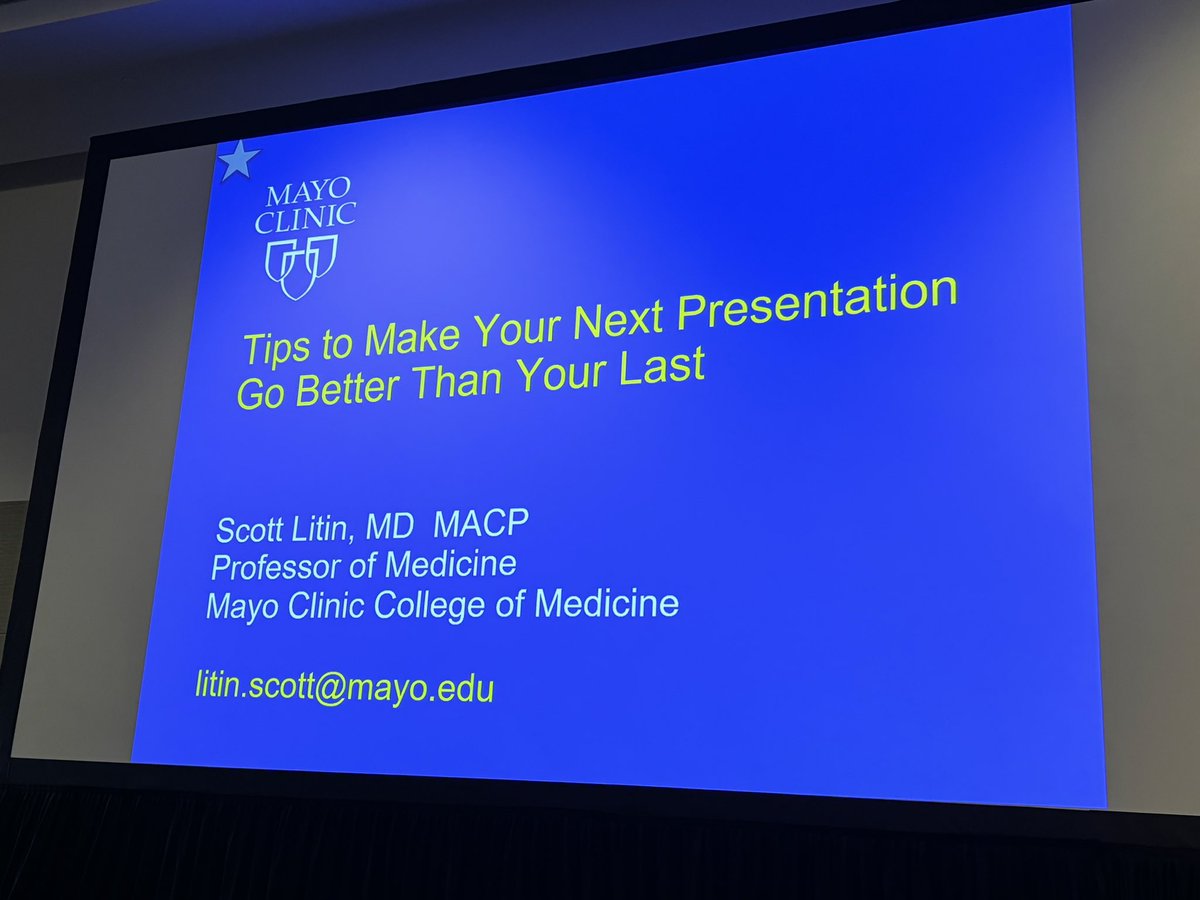 Dr Scott Litin does it again! Fantastic talk on how to give a great presentation. 👉🏼organize the presentation 👉🏼make it a performance 👉🏼presentation skills are as important as message #IM2024