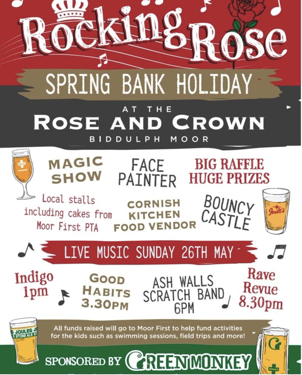 Thank you to our fantastic village community and to our PTFA for supporting our school and fundraising for our children. ‘Together we unlock potential and learn for life!’ You continue to help our pupils achieve their dreams. 
Please come to the Rose and Crown on 26th May!