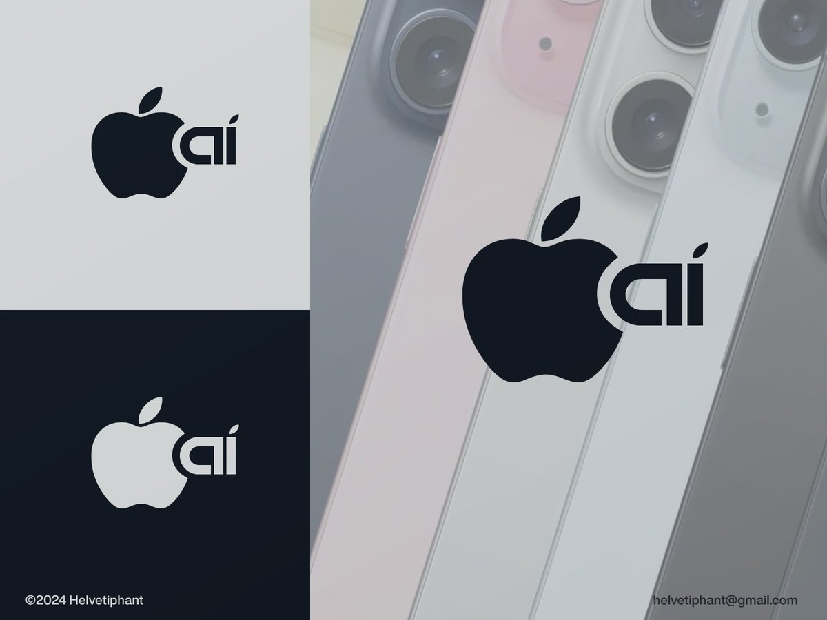 Ai logo concept for Apple dribbble.com/shots/24036483… #apple #AI #LogoDesign #dribbble #branding #logo #icon #ArtificialIntelligence #technology #design #logodesigner #conceptart