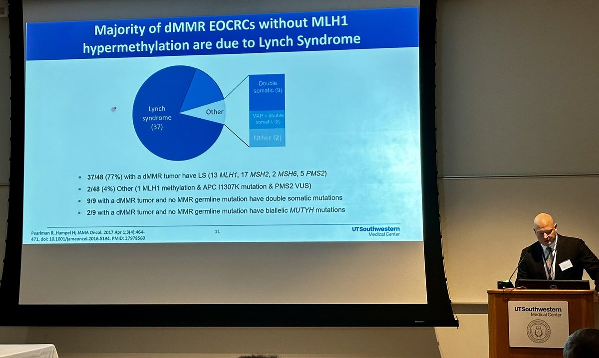 Great talk at @UTSWMedCenter What's New In GI 2024 by Dr. Luke Engelking on early-onset CRC. We still don't fully understand this trend, but a large proportion is potentially preventable! @UTSWGI @Parkland @fudmanMD #GITwitter #MedTwitter #OncTwitter #ColorectalCancerAwareness