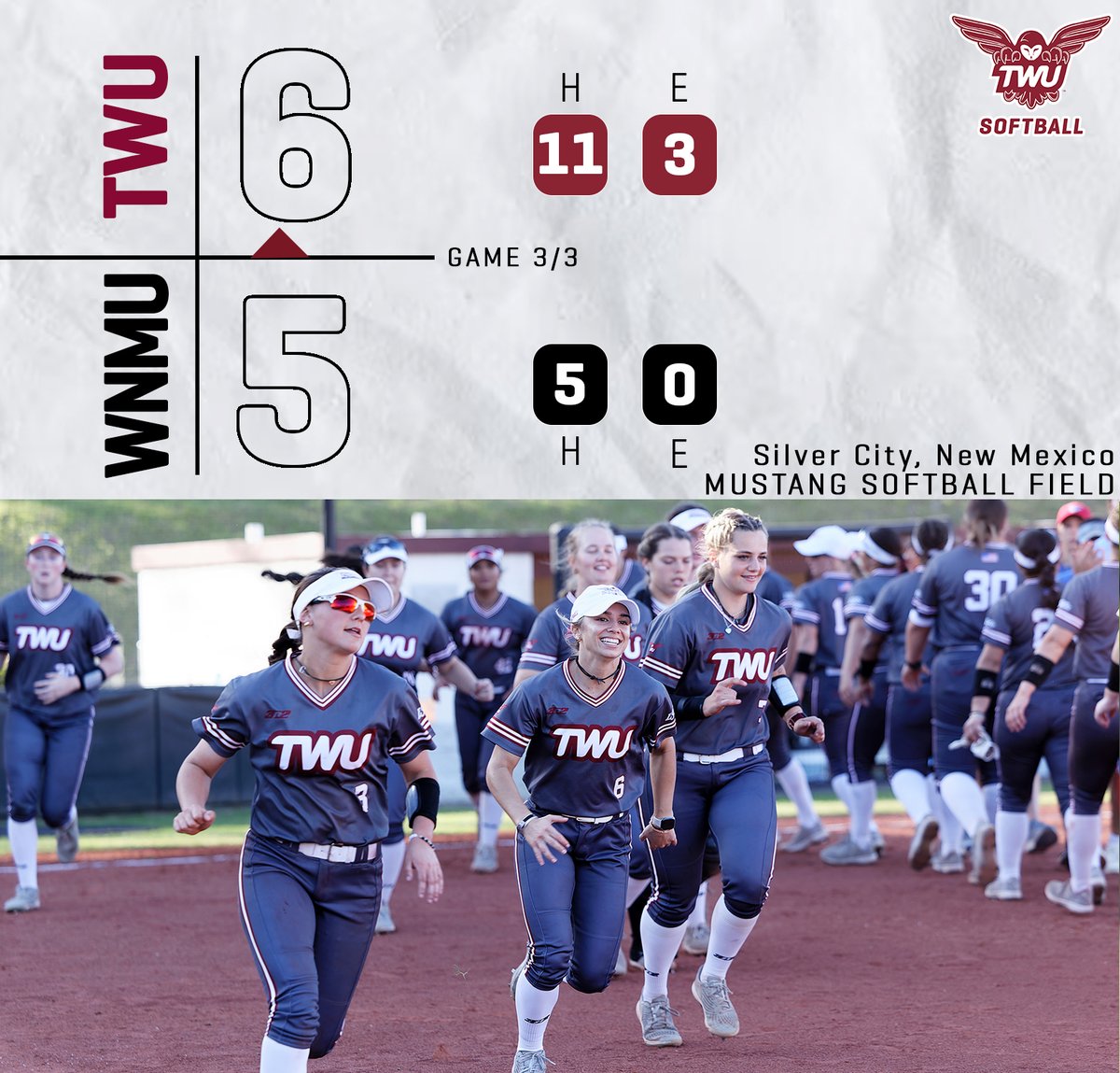 TWU takes game three and the last series on the road of the regular season!! 

#PioneerProud