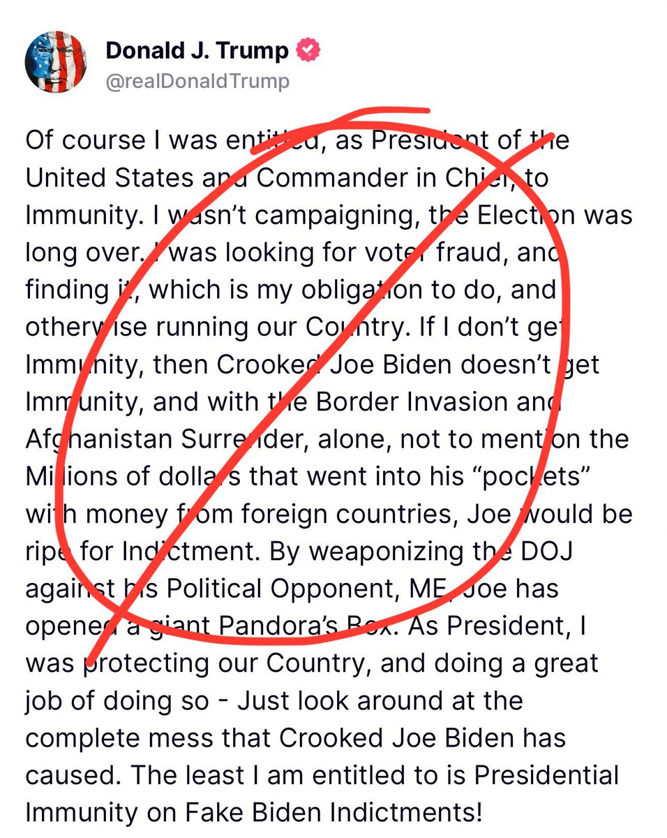 If he was acting as president and not as a candidate, why did he and Eastman file to intervene in the TX v PA lawsuit as a “candidate”, and why did he argue for immunity in Fulton County based on First Amendment grounds as a “candidate” for office?