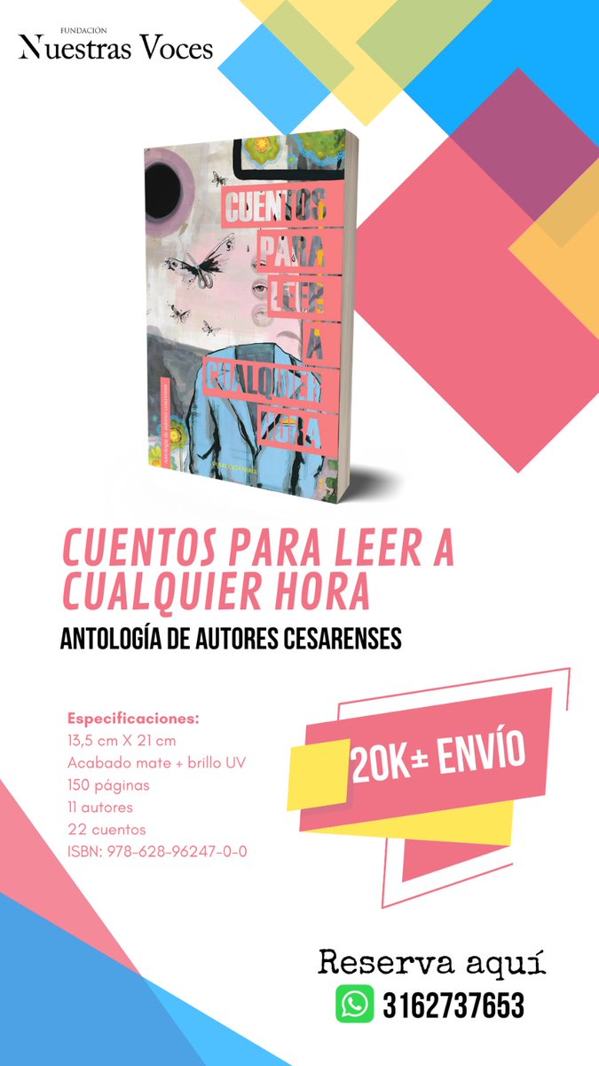 miguelbarriosp's tweet photo. Esta es una antología vibrante que reúne lo mejor del talento literario contemporáneo del departamento del Cesar. Esta antología ofrece una amplia gama de historias que van desde los rincones más remotos de lo rural hasta las vastas fronteras de la ciencia ficción. https://t.co/KiFmZYJEBE