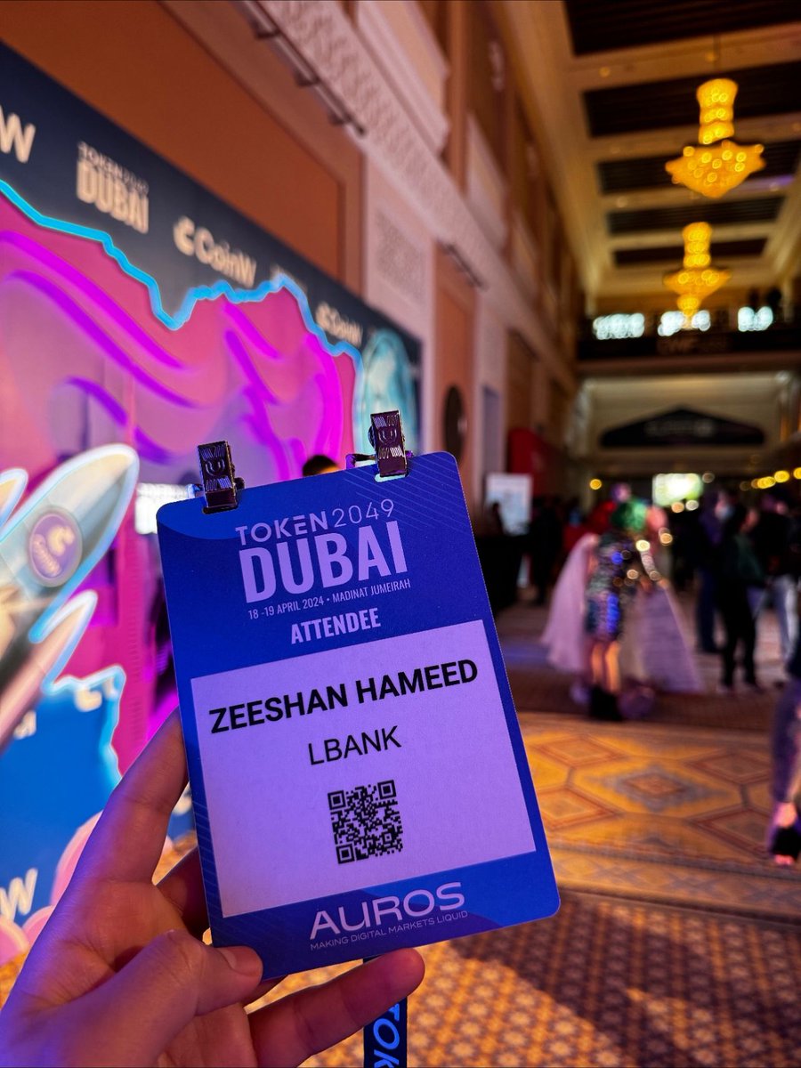 Day 2 at TOKEN 2049:
Grateful to have mingled with visionary minds at Token 2049 in Dubai! Excited for the endless possibilities and partnerships ahead in the blockchain realm. 🚀

#LBank #BusinessDevelopmentManager #Dubai #Token2049 #Blockchain #Networking