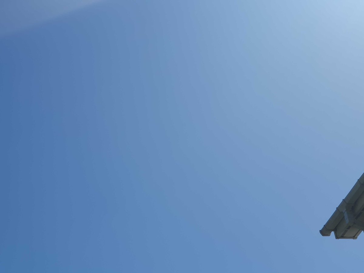 9Hype91077's tweet image. After not seeing the sun or blue sky for ages (seems like yrs) we're seeing the real sky (for the time being),long may it continue. A few #contrails today, which dissipated quickly, zero #chemtrails hope you aren't bored with my pictures of blue sky. I'm watching. #TheyKnowWeKnow