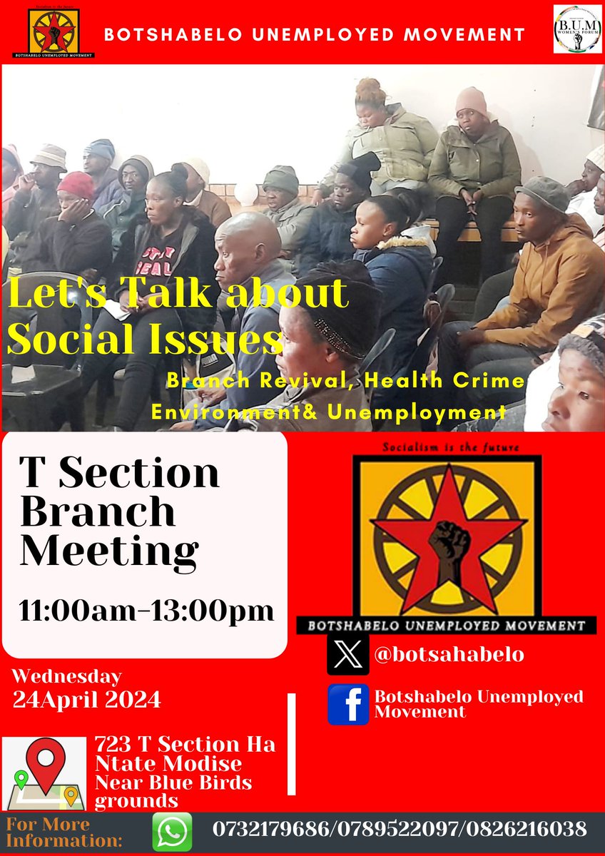 # B.U.M Building and Reviving Branches programme 
# YEAR OF MASS ACTION