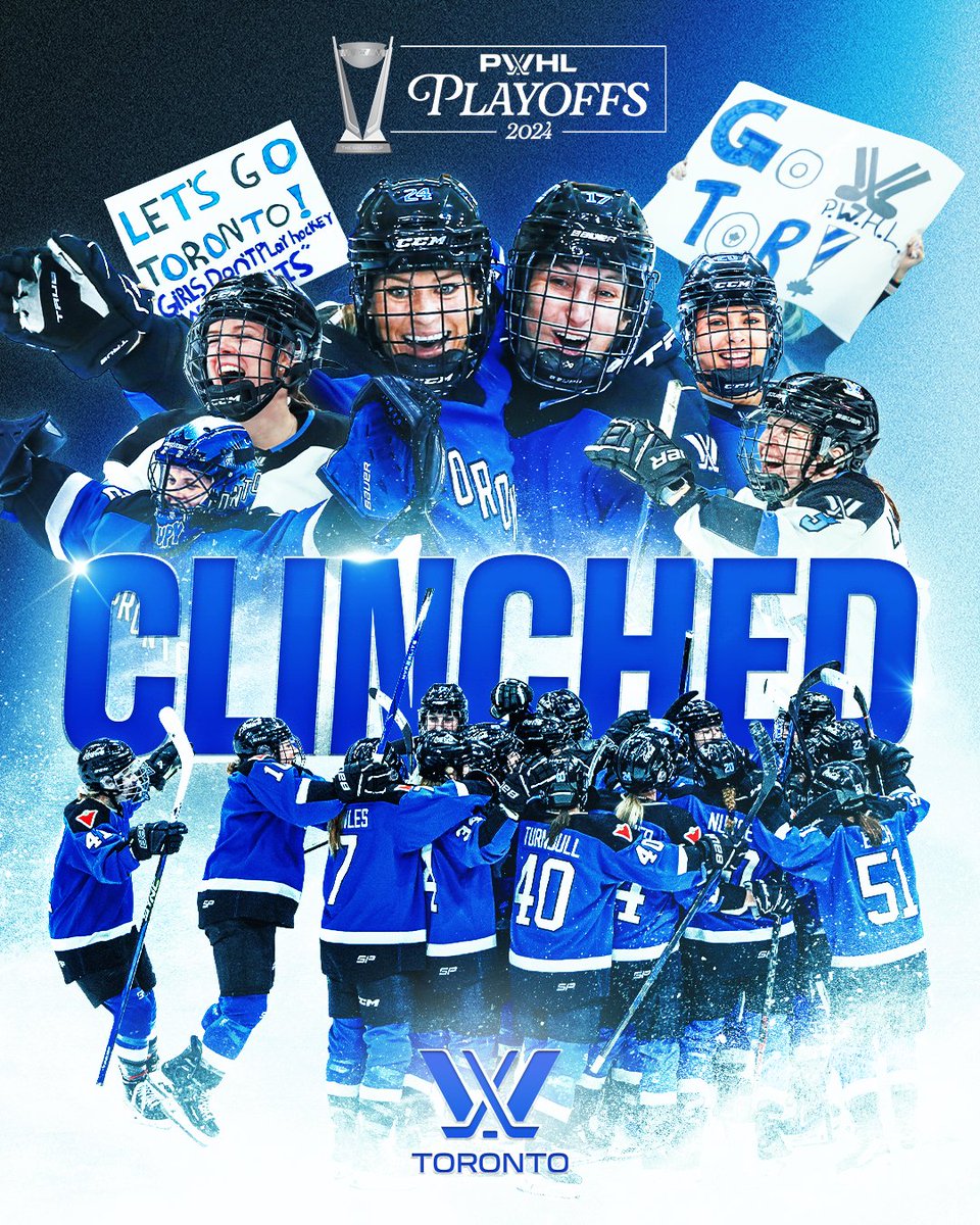 CLINCHED. ✅ THE FIRST-EVER TEAM TO CLINCH IN THE PWHL PLAYOFFS.