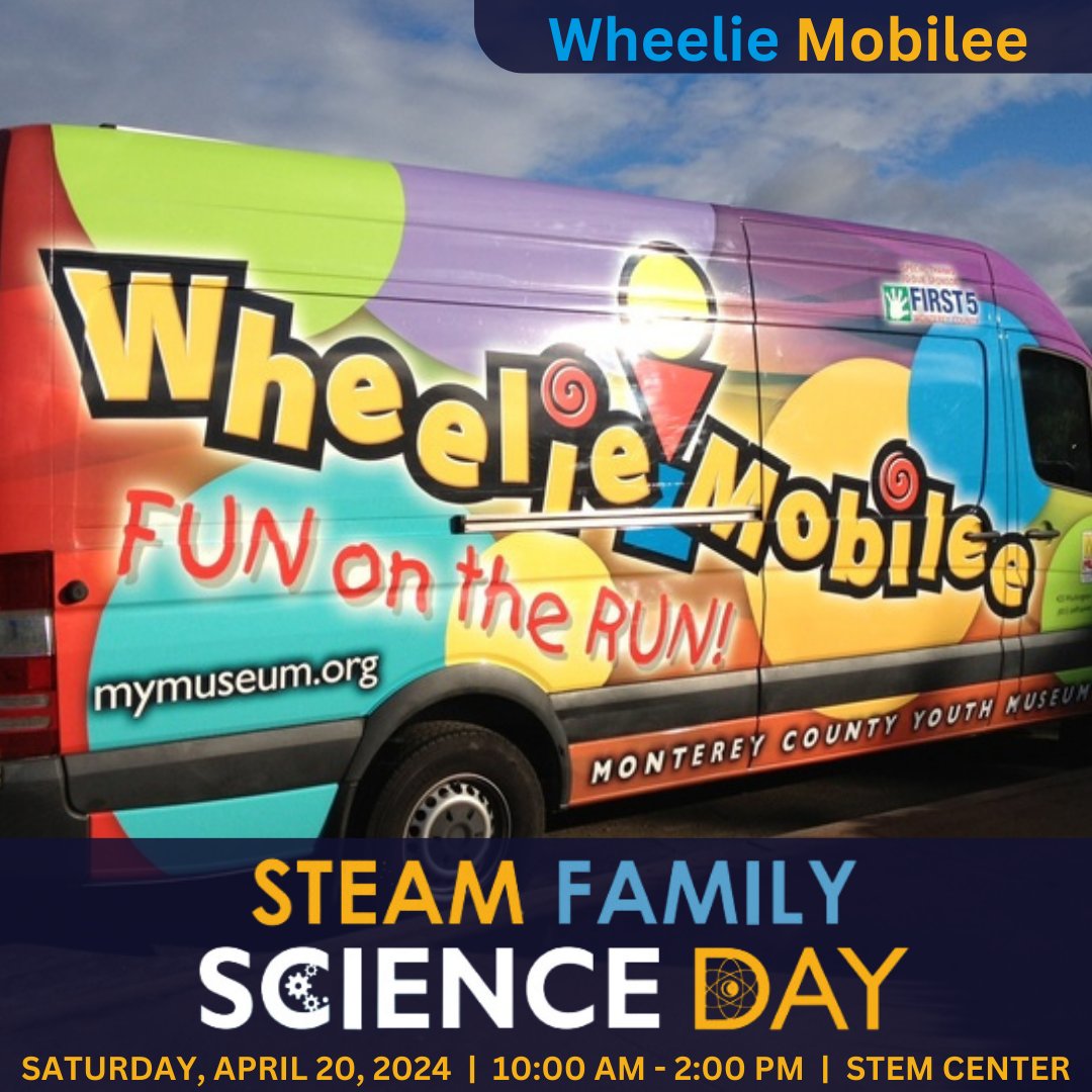 HartnellCollege's tweet photo. πβ¨ Today! Free family fun at Hartnell College's 18th Annual STEAM Family Science Day!
ποΈ April 20, 10 a.m. - 2 p.m.
π Willard Lewallen STEM Center, Salinas, CA
Join us for inspiring activities and treats!
#HartnellCollege #STEAMDay #FamilyFun #SalinasCA https://t.co/AOTUdSEmBB