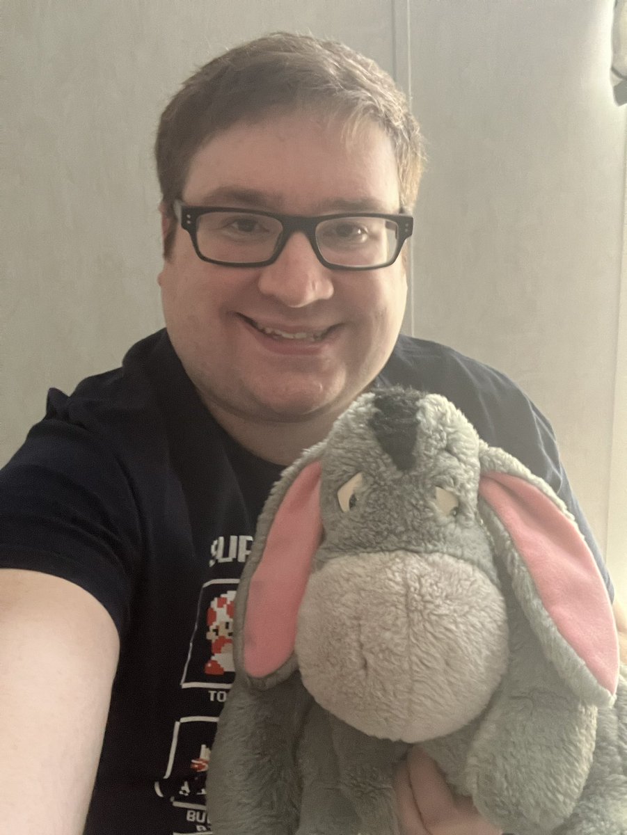 We all need emotional support sometimes and my Eeyore is so comforting for me. He’s been with me since I was a kid and I don’t know what I’d do without him 🥰🫏 #Eeyore #EmotionalSupport #StuffedAnimal #Plushy #Support