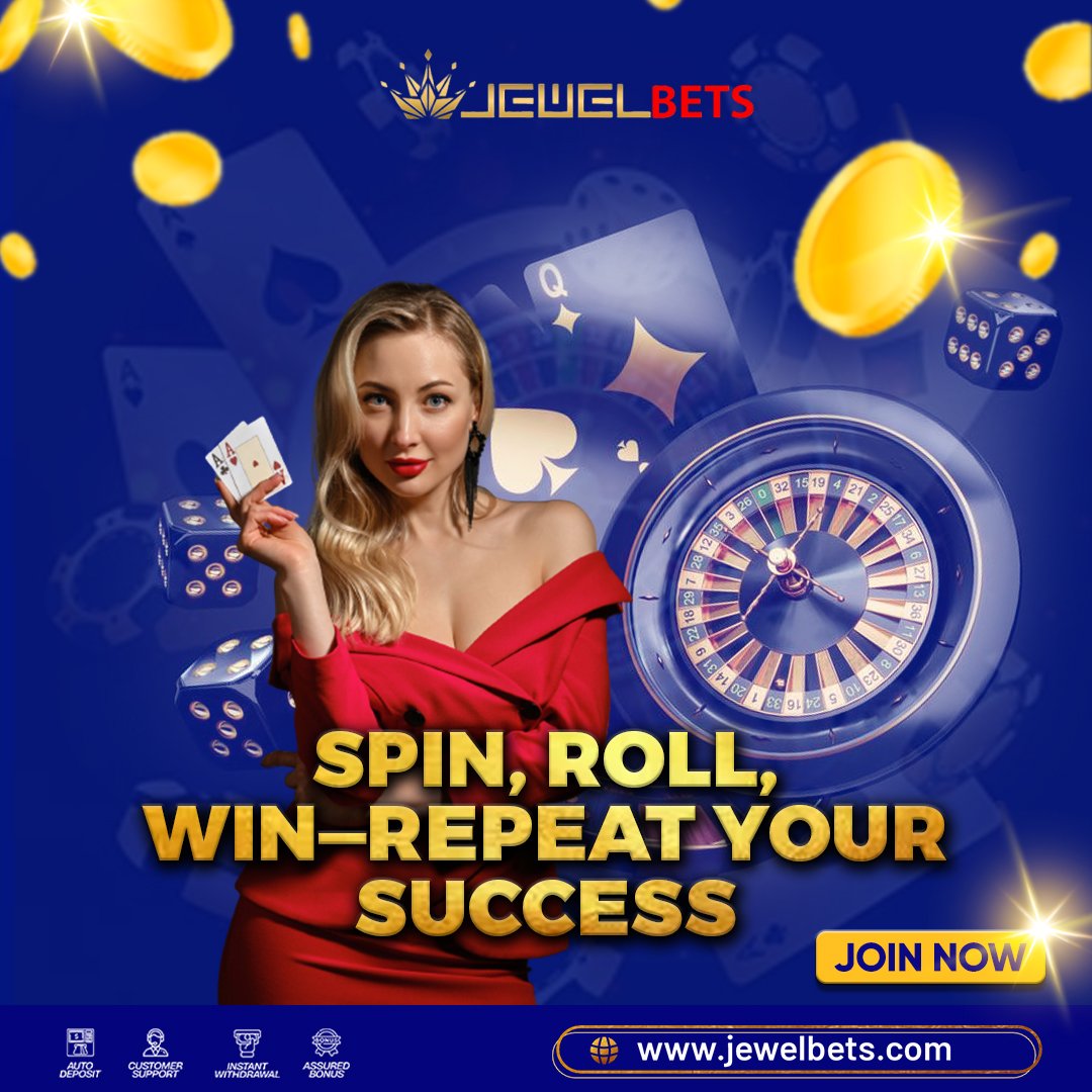 Spin, roll, win—repeat your success

.
cutt.ly/loginjewel

#jewelbet #casino #winningstreak 
#gameitfun #casinofun #playandwin 
#casinoslots #casinogame 
#jackpotwinner #winbig