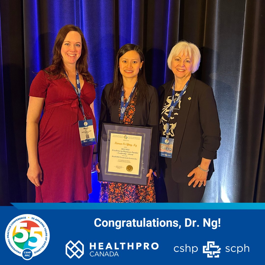 🌊 Dr. Karen Ng has been awarded this year's Excellence in Pharmacy Practice Award for Leadership, sponsored by HealthPRO. 

The project she co-led aimed to grant healthcare professionals access to opioid stewardship-focused pain management guidelines and decision-support tools.