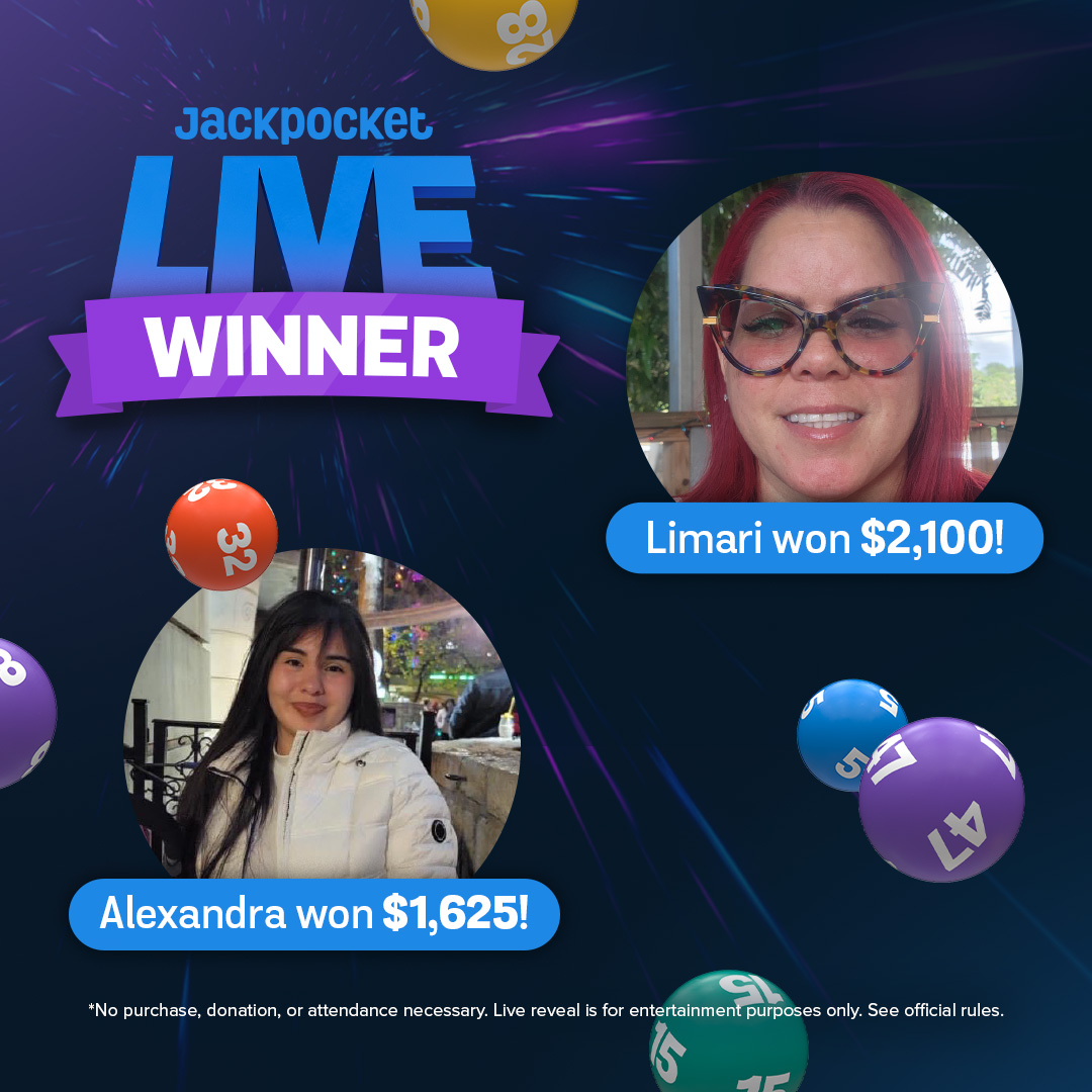 Prizes on Jackpocket Live are 🔥 and our biggest show yet is coming up 👀 📆 Friday, April 26 💰 $25,000 in total cash prizes Get ready here 👉 bit.ly/4aE7iBK