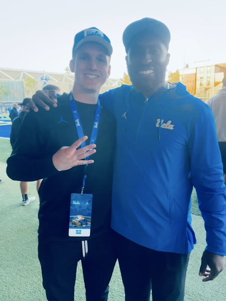JHWill's tweet photo. Quarterback Colton Gumino (@cjguminoQB) of Hersey High (Illinois) was out in Westwood for UCLA football’s Friday Night Lights practice last night. https://t.co/oc7xMFa0G0