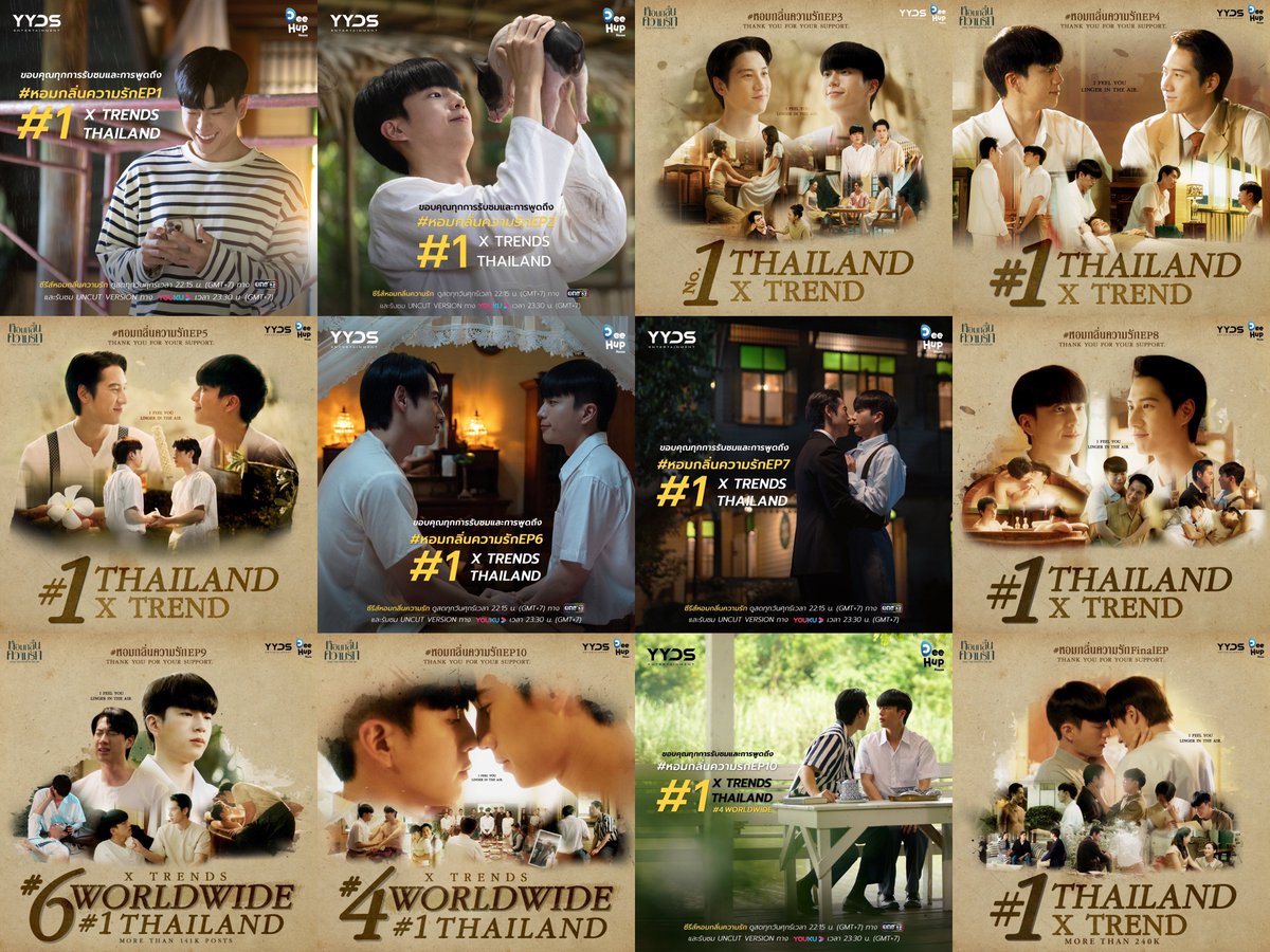 37 awards, 5 stars at Boy's Love Hub, highest rated bl in MDL, topped the trending topics with every episode, one of the most popular series by STAR FM THAILAND, in the top ten series that created a successful phenomenon by Elle Thailand and premiered at the Berlin Film Festival