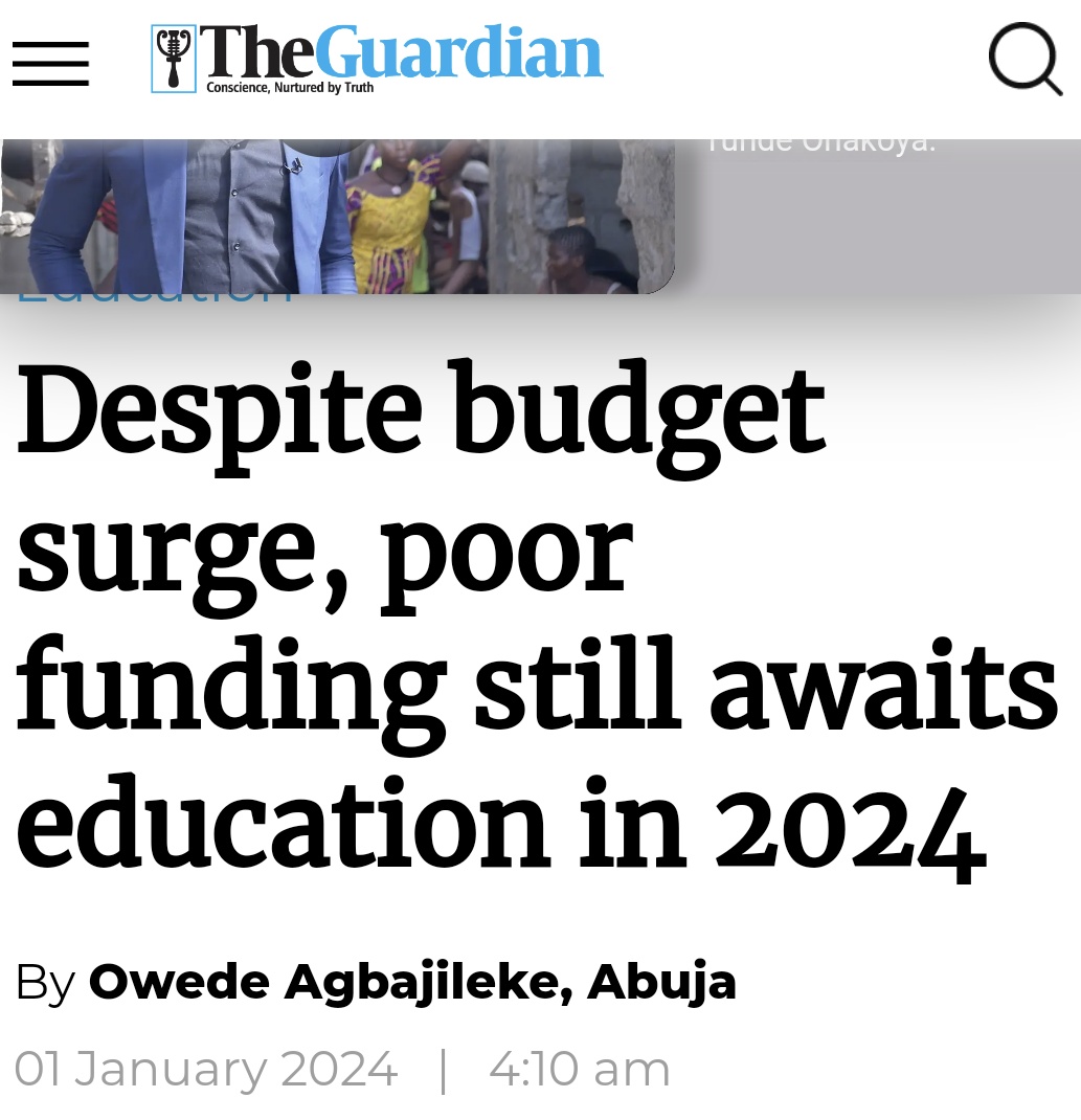 Tunde Onakoya played chess for 60hrs to raise $1M for child education. Despite campaign promises, this government's proposed education budget failed to meet UNESCO's benchmark.