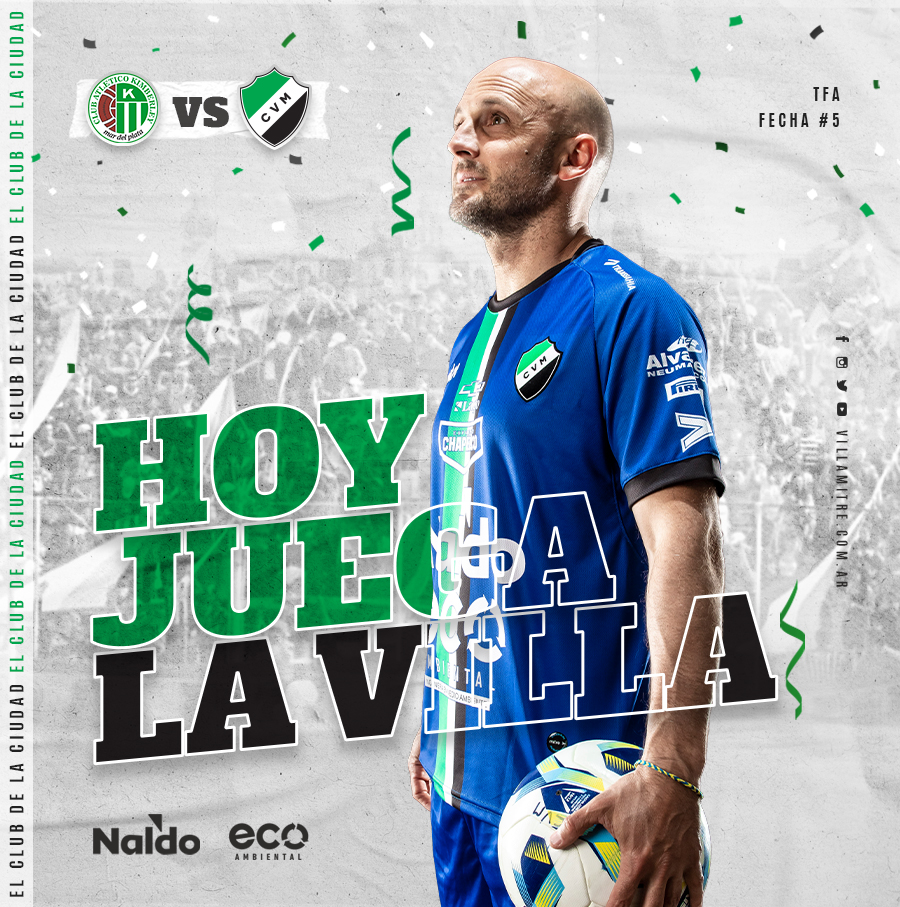 #Fútbol | ⚽️ #TFA

🔜 ¡HOY JUEGA VILLA MITRE!

💪🏼 ¡Vamos La Villa!

#ElClubDeLaCiudad 🇦🇪