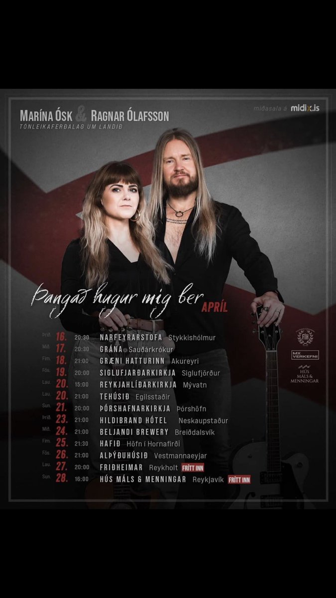 Eyþór Ingi og Berglind Festival á hringferð um landið. Spennandi.