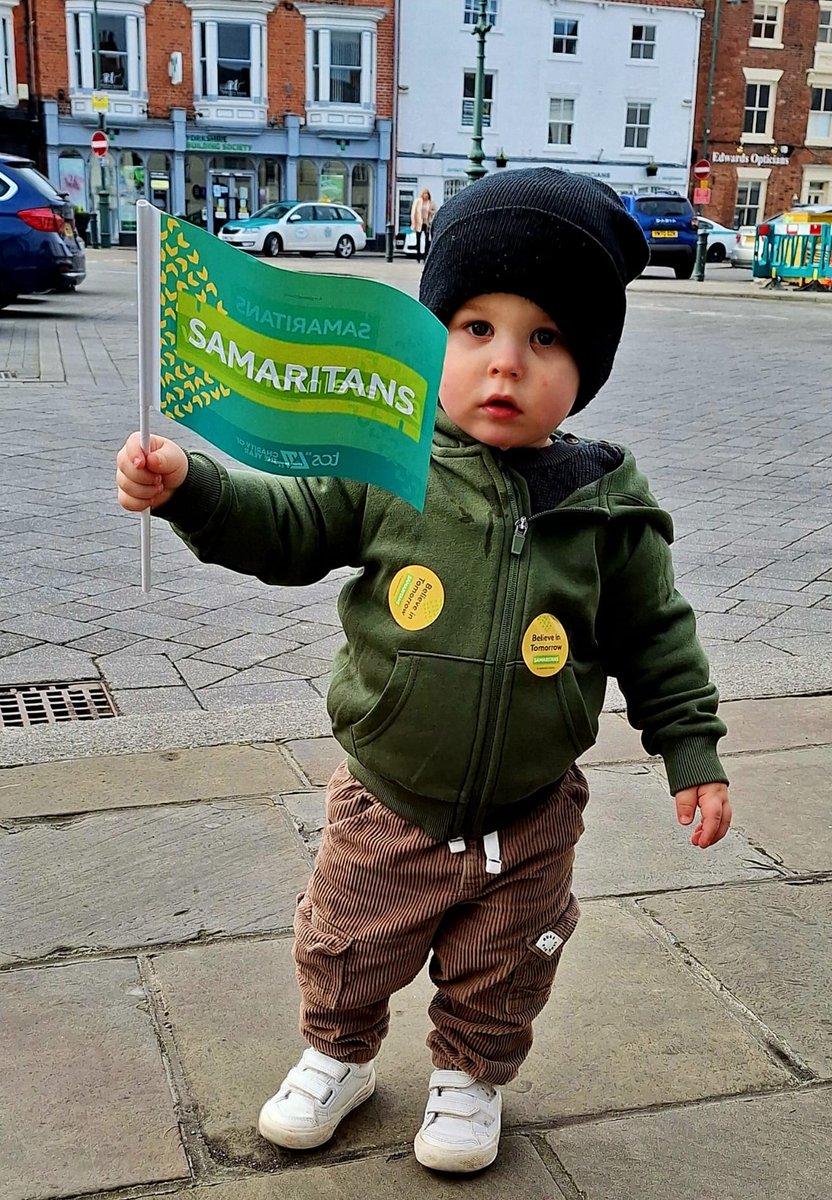 Meet our youngest and cutest supporter! A listening volunteer in the making #@hullsamaritans #FreePhone116123  #24/7 #FlyTheFlag