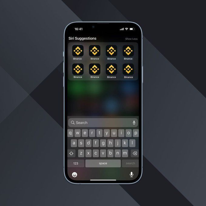 binance's tweet photo. Big up Siri. https://t.co/IHa4MPpXFq