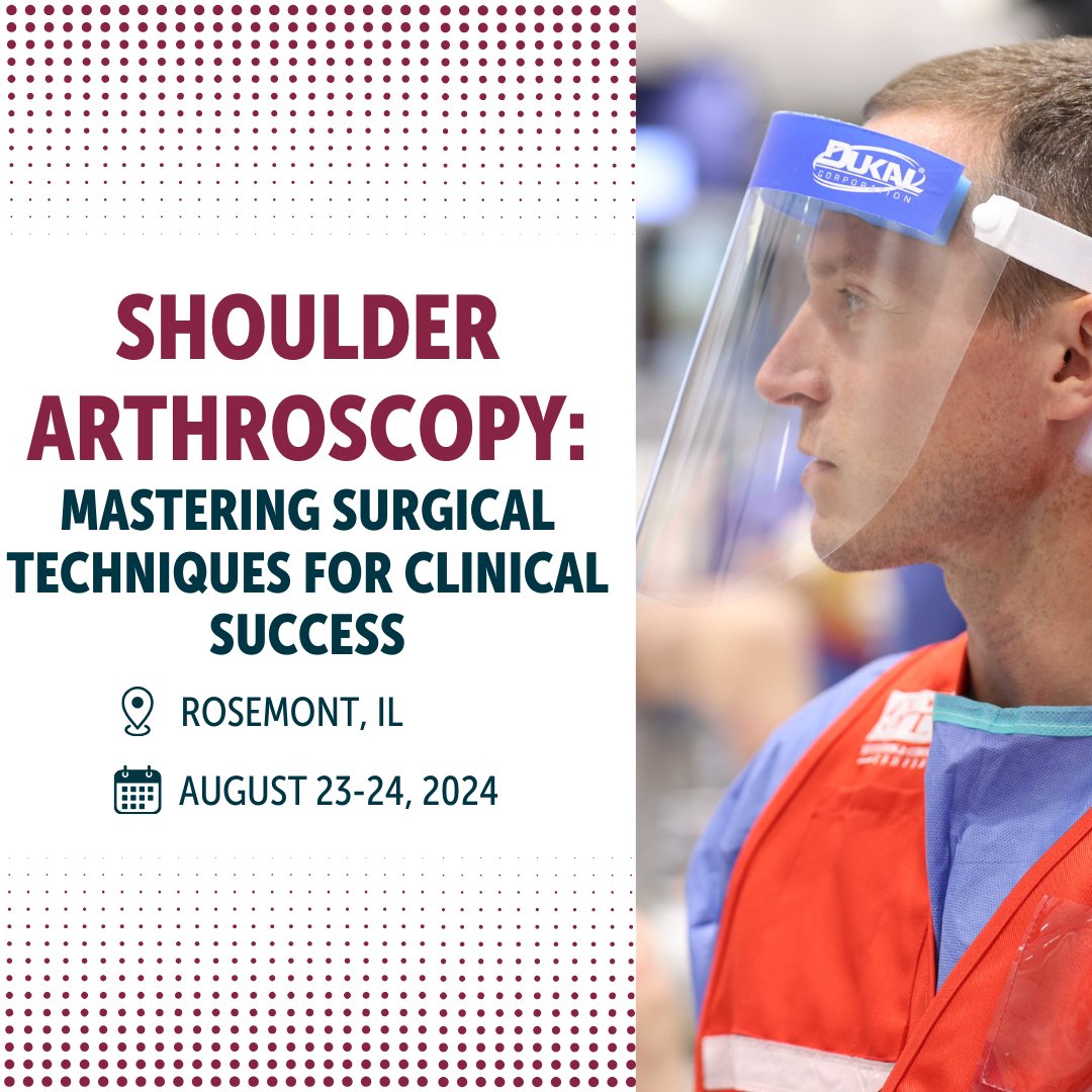 Join us for the in-person Shoulder Arthroscopy course on August 23-24. 👉 New: Customize your experience! Explore both elbow and shoulder panel sessions, tailored to YOUR objectives. Enhance your #surgical skills and clinical success. Register today: aana.org/shoulder