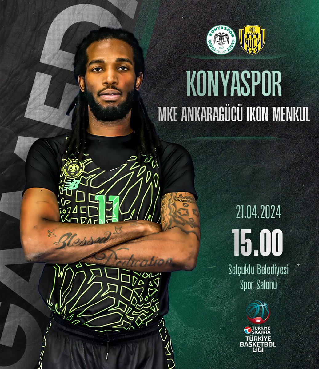 𝐌𝐀𝐂̧ 𝐆𝐔̈𝐍𝐔̈ 🏀 🏆 Türkiye Sigorta TBL 34. Hafta 🆚 MKE Ankaragücü IKON Menkul 🗓 21 Nisan Pazar ⏰ 15.00 📍 Selçuklu Belediyesi Spor Salonu 📺 YouTube / TBF TV