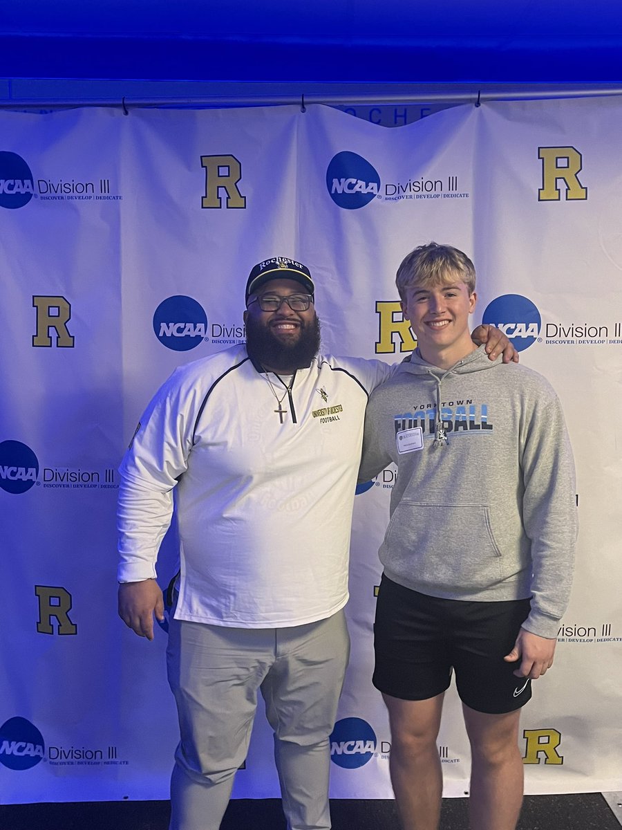 HenrySouthard5's tweet photo. Had a great time at Rochesters Junior Day! Thank you to @IamcoacHHeav and @UofRFootball for the tour. 
@YHSPatriotsFB @LancasterCoach https://t.co/MeSziGDwuH