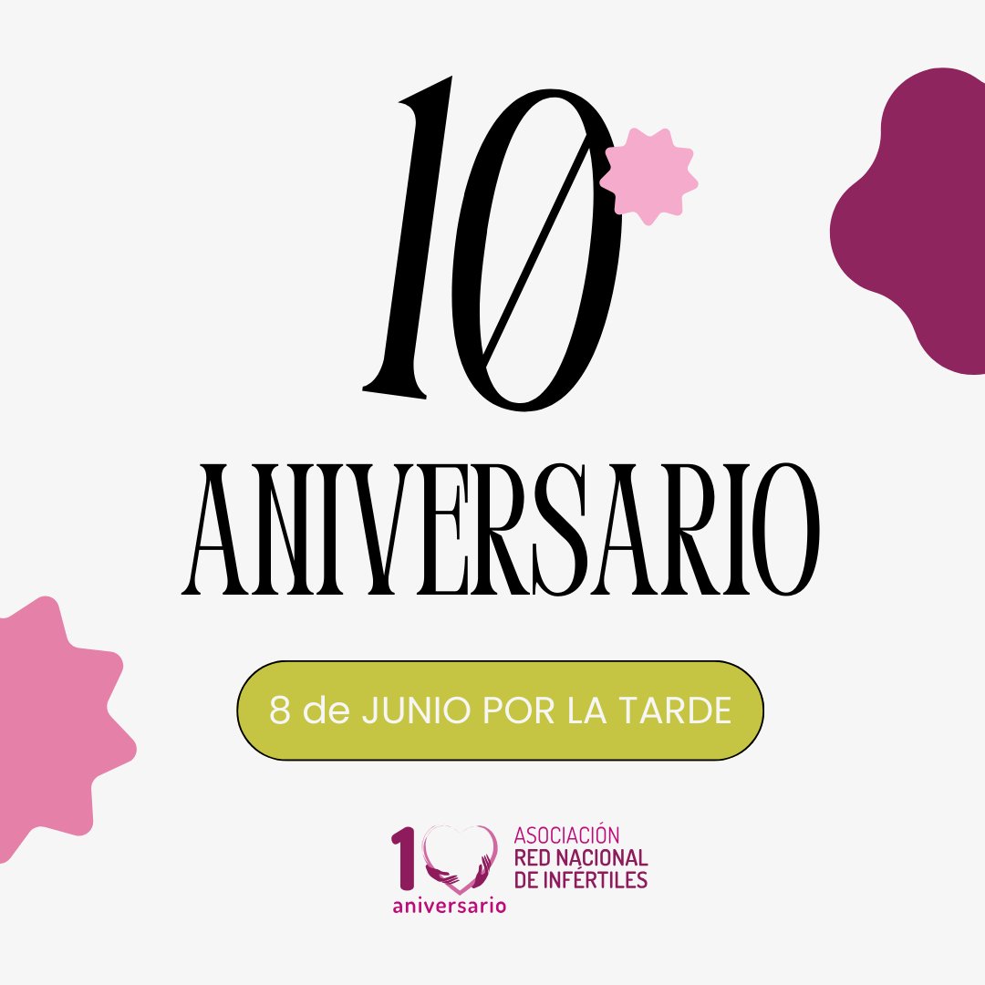 ¡Celebremos nuestros 10 años en Madrid! 🎉

Marca en tu calendario el 8 de junio y únete a nosotras🥳

En breve te contamos con detalle, pero reserva la tarde del sábado para brindar juntos por una década de logros y por lo que está por venir🥂

¡Te esperamos! 🤗

#infertilpandy