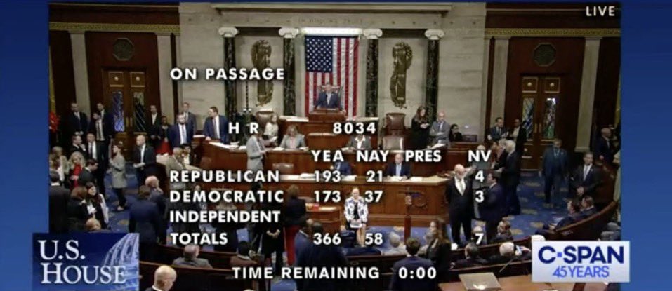 Today Congress has re-committed its unwavering support for genocide. Israel has killed more than 40,000 people, injured over 75,000, made over a million people refugees, killed hundreds of journalists, committed countless war crimes & the House has decided to give them $26