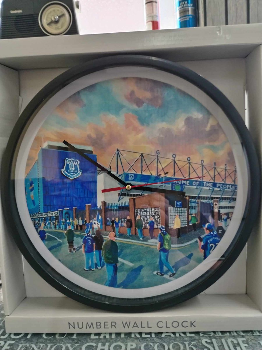 #clocks available now #stadiumart heres one i got for my brother of #everton goodison ,i have 400 plus designs i can do ,there £45 inc p&p to UK let me know if you would like one of your favourite team