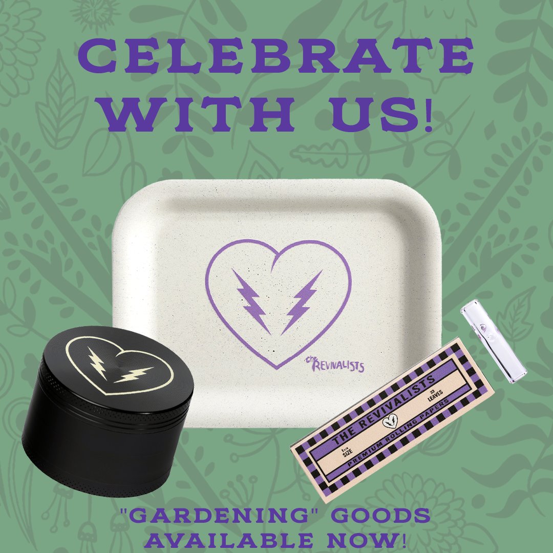 Walking through fields of flowers today 🌻 Grab your custom 'gardening' goods now including hemp rolling papers, custom grinder, and eco friendly tray. Get the bundle 👉🏻 store.therevivalists.com