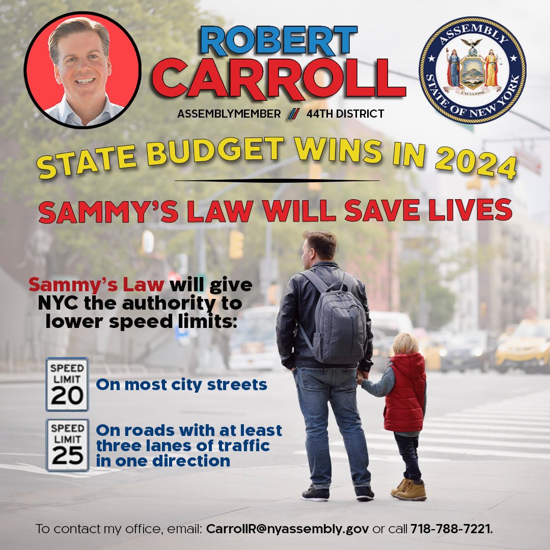 After years of advocacy, Sammy’s Law has finally passed! Thank you to @NYC_SafeStreets, @LindaBRosenthal, Amy Cohen, and everyone else who made this possible.